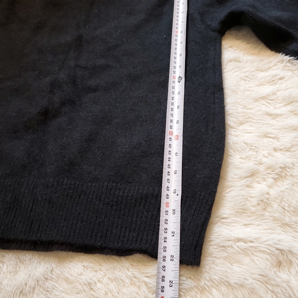 Jeff Laurent Wool Sweater Medium Womens. Tuff Top Sleeves Black Vintage - Picture 4 of 5